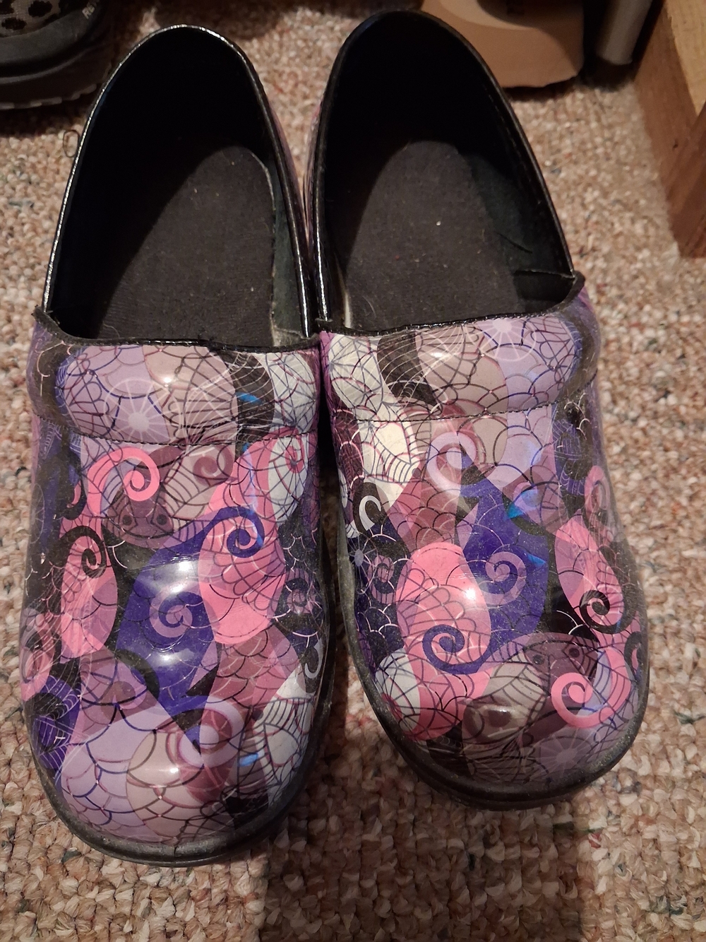 Purple & Pink Swirl Slip-On Clogs